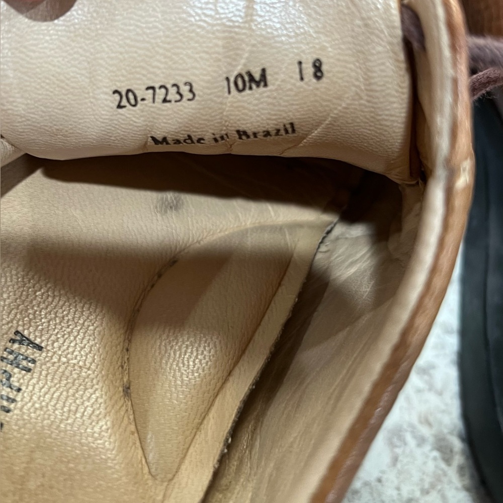 Mens Johnston and Murphy Lace Up Brown Shoes Size 10 - Picture 4 of 5